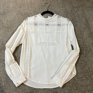 White lace cotton blouse